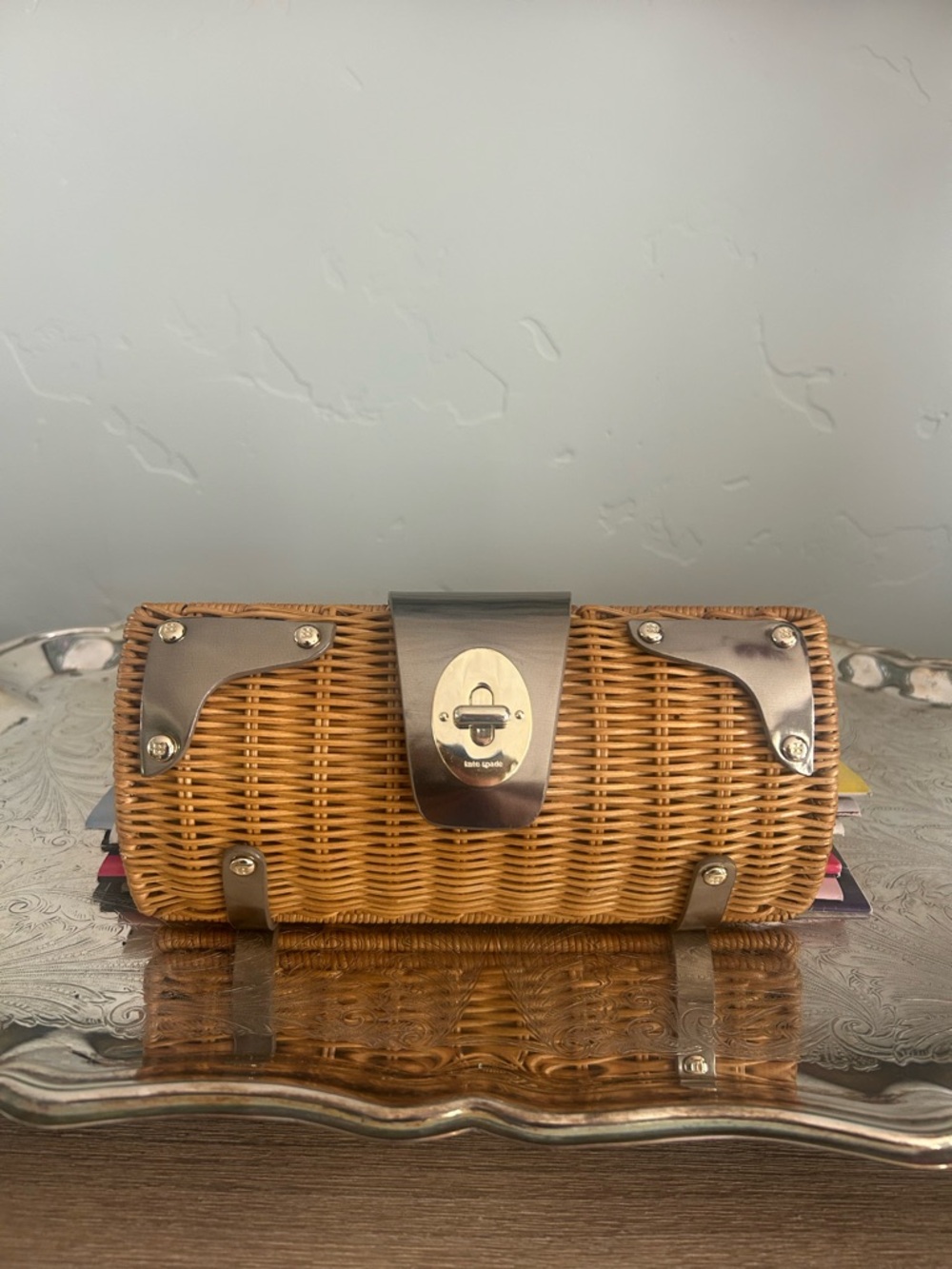 Kate Spade Wicker Clutch